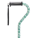 Offset Cane with Gel Grip Green Leaves - Precision Lab Works